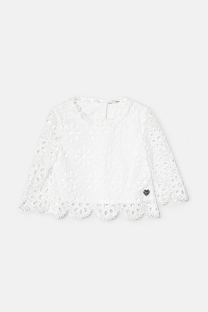 Dětská halenka Guess J5RH04.WGWR0.PPYA bílá SS25