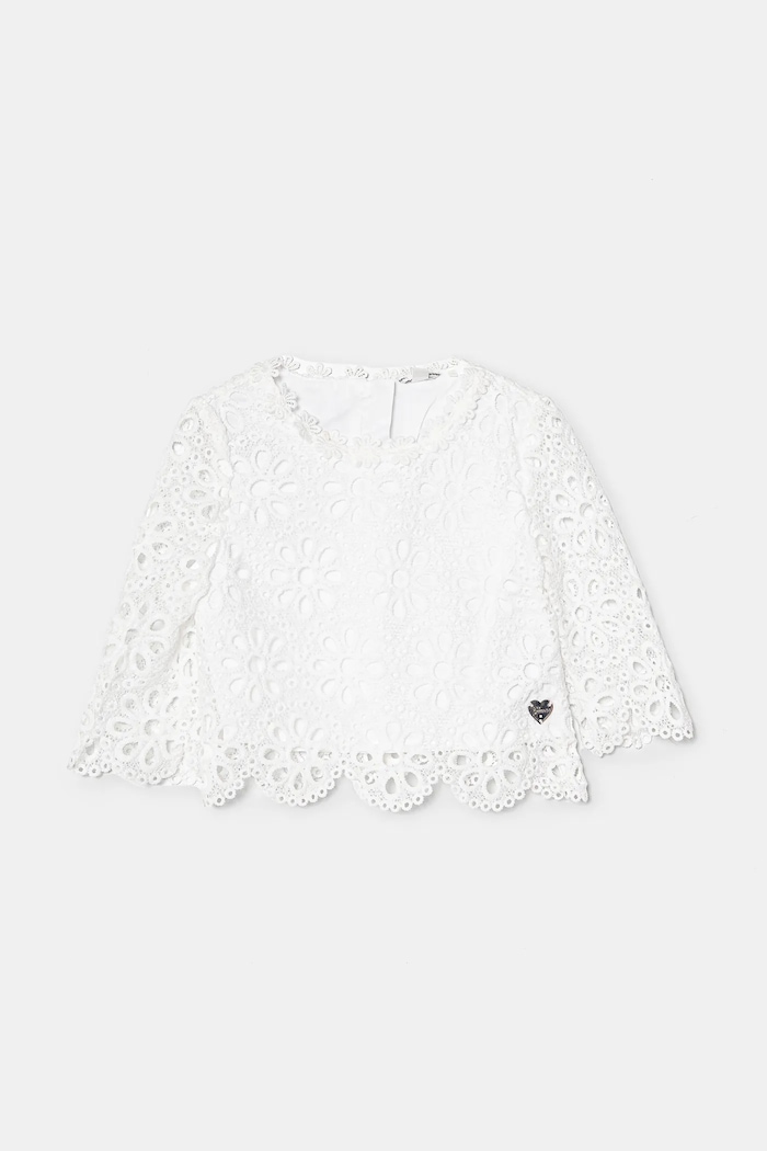 Dětská halenka Guess J5RH04.WGWR0.PPYA bílá SS25