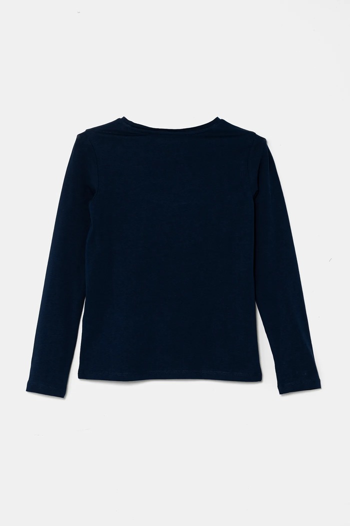 Guess longsleeve dziecięcy J5RI21.K6YW4.PPYA granatowy SS25