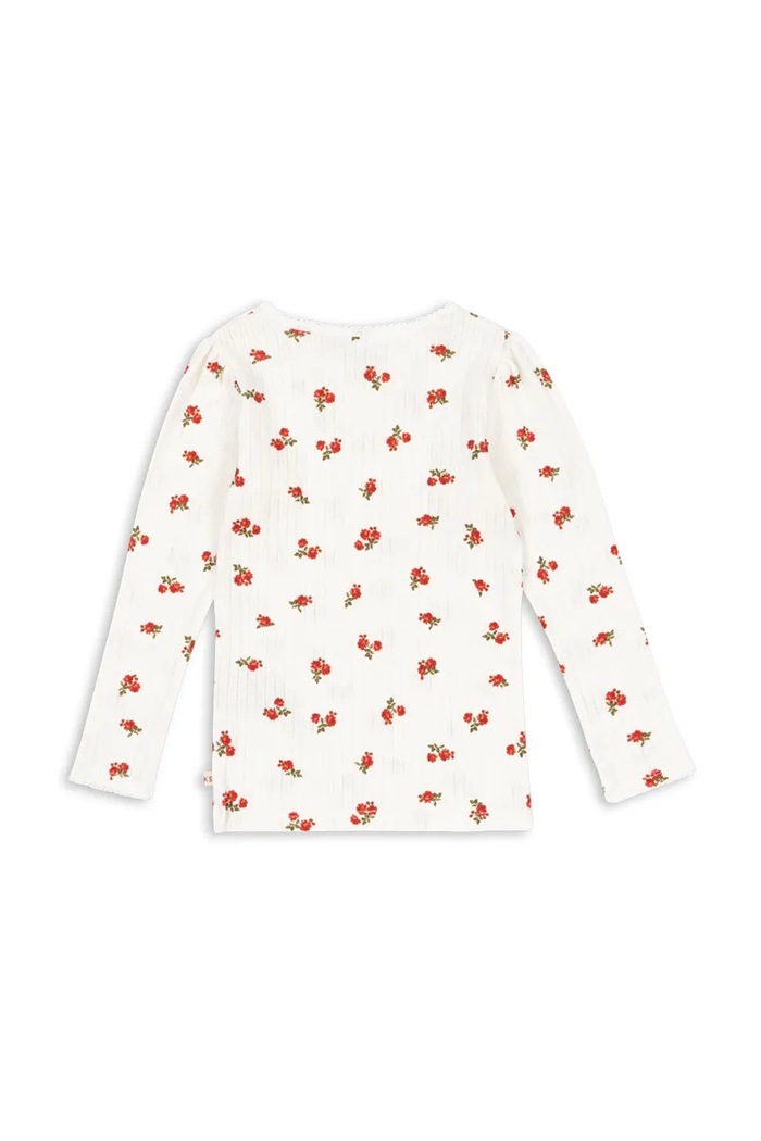 Παιδικό βαμβακερό μακρυμάνικο Konges Sløjd MINNIE BLOUSE GOTS KS102583 μπεζ SS25