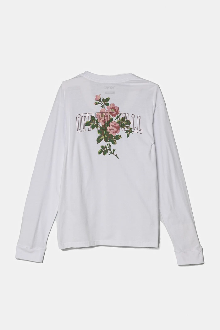 Vans Longsleeve bawełniany dziecięcy The Carn VN000MEWWHT1 biały SS25
