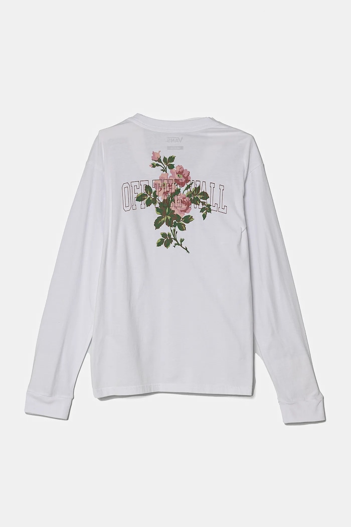 Vans Longsleeve bawełniany dziecięcy The Carn VN000MEWWHT1 biały SS25