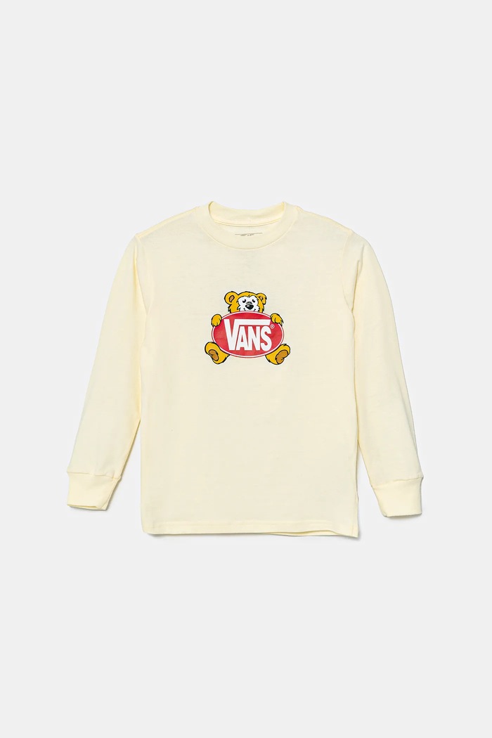 Vans Longsleeve din bumbac pentru copii Cuddle Bear galben VN000MG7E301