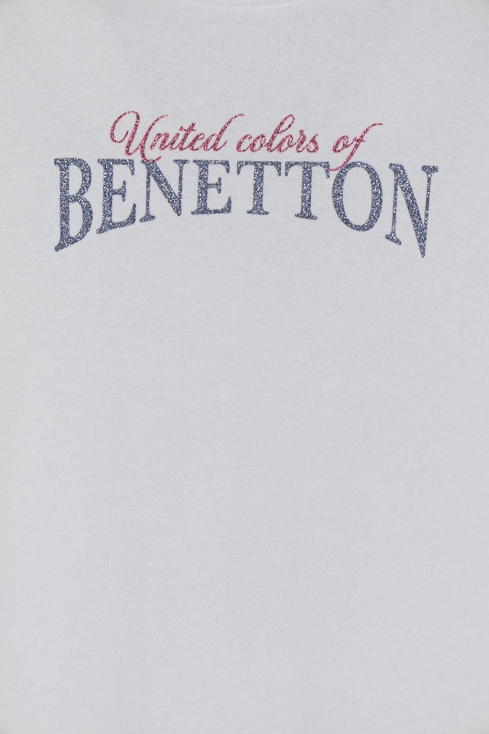 Dziewczynka United Colors of Benetton longsleeve bawełniany dziecięcy 3I9WC10MY.G.Seasonal biały
