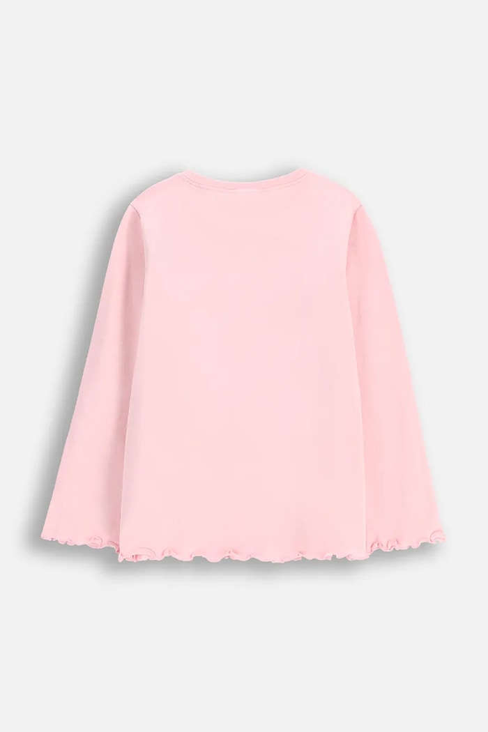 Coccodrillo longsleeve copii WC5143101DGK roz SS25