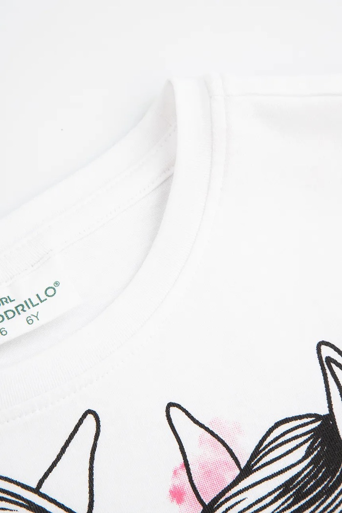 Dziewczynka Coccodrillo longsleeve dziecięcy WC5143101NGK biały