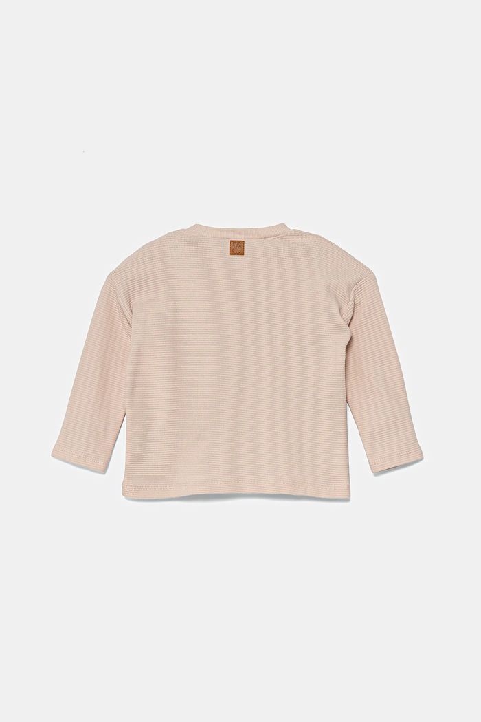 United Colors of Benetton longsleeve din bumbac pentru bebeluși 3X3MA105Y.G.W.Seasonal roz SS25
