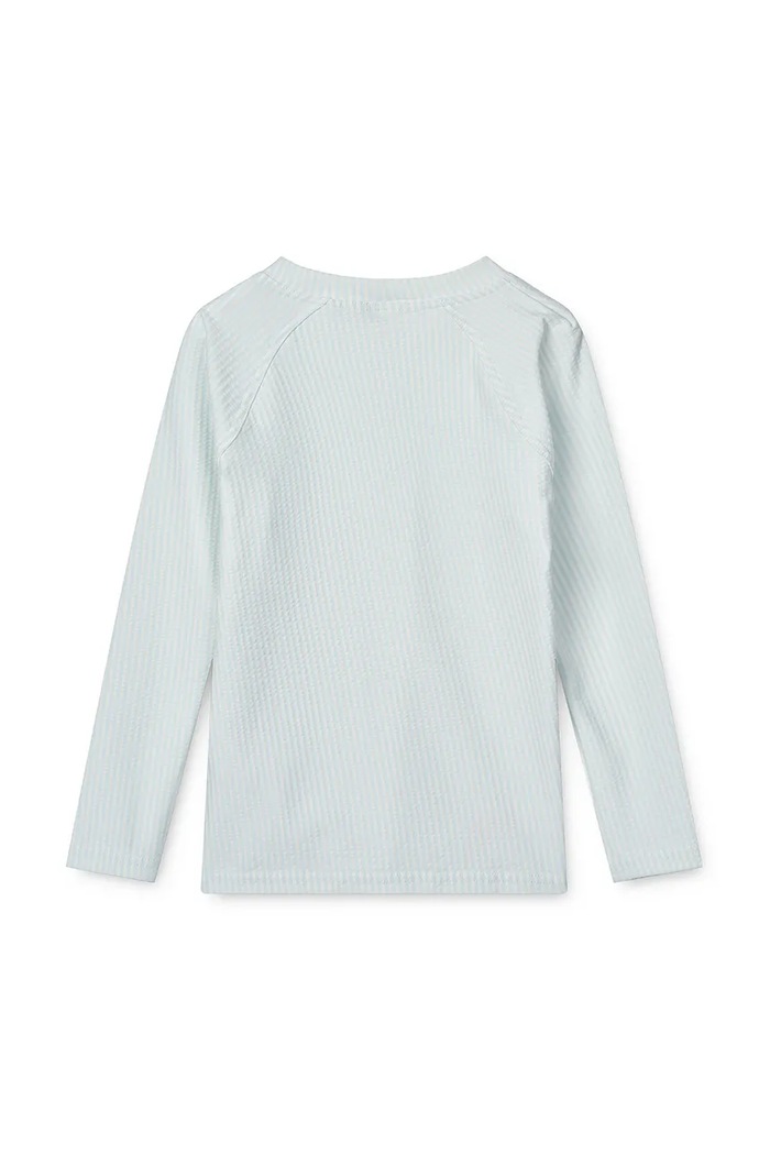 Chłopiec Liewood longsleeve kąpielowy dziecięcy Noah Seersucker Longsleeve Swim Tee LW19978 niebieski