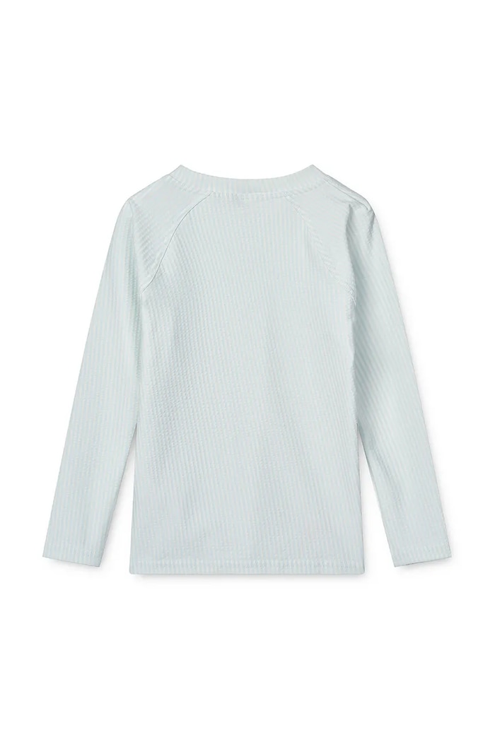 Chłopiec Liewood longsleeve kąpielowy dziecięcy Noah Seersucker Longsleeve Swim Tee LW19978 niebieski