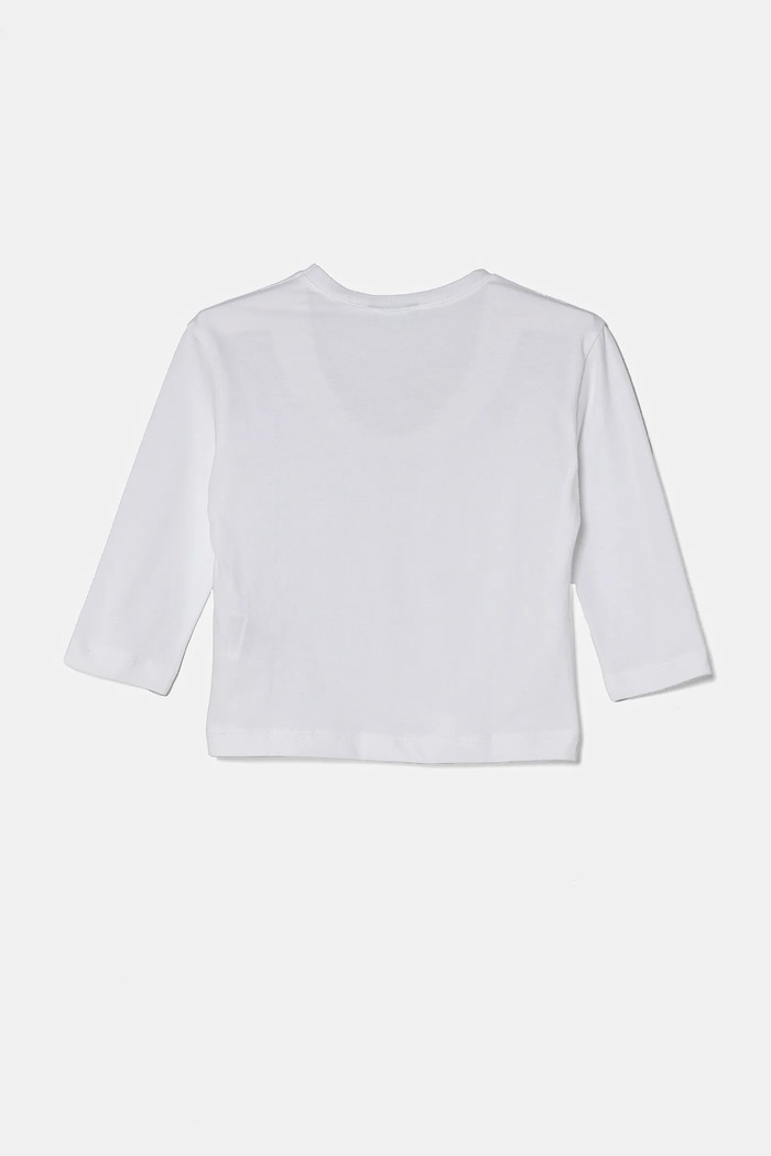 United Colors of Benetton longsleeve bawełniany dziecięcy 3I1XG10HS.P.Seasonal biały SS25