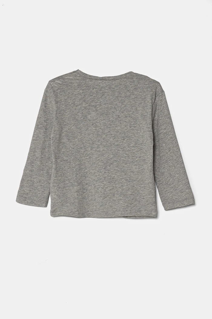 United Colors of Benetton longsleeve bawełniany dziecięcy 3I1XG10HS.P.Seasonal szary SS25
