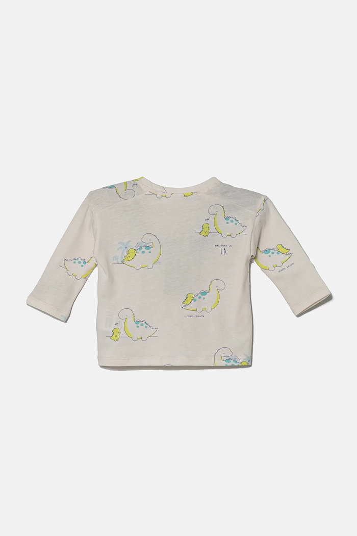 Dječja pamučna majica dugih rukava United Colors of Benetton 3H12A1064.W.Seasonal bež SS25