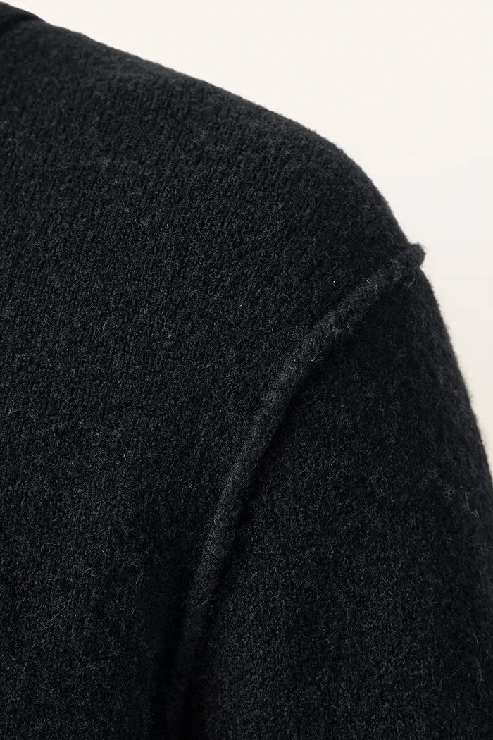 AllSaints sweter męski z wiskozą STATTEN M038KA czarny
