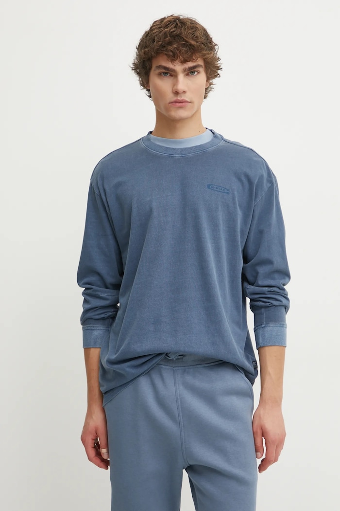 G-Star longsleeve bawełniany bawełna niebieski D25163.C756