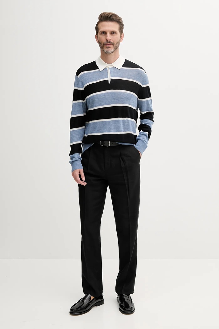 Vlnený sveter Armani Exchange XM000683.AF12929 modrá SS25
