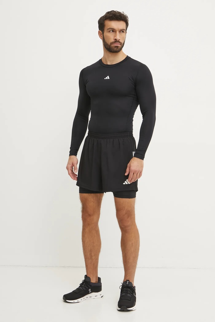 adidas Performance edzős hosszú ujjú Techfit JE6702 fekete SS25