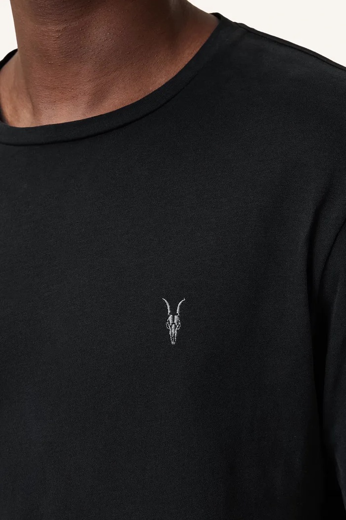 Odzież AllSaints Longsleeve męski bawełniany BRACE M033JB czarny