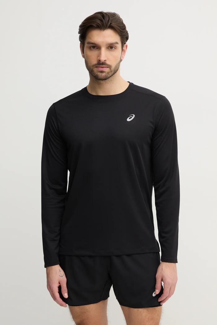 Блуза с дълги ръкави за бягане Asics Core стандартна черен 2011D219