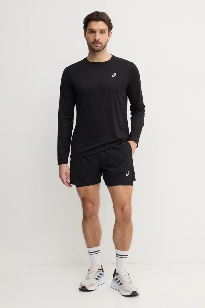 Блуза с дълги ръкави за бягане Asics Core 2011D219 черен SS26