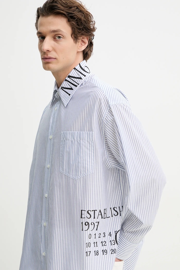 Памучна риза MM6 Maison Margiela бял SH0DT0014.M35251