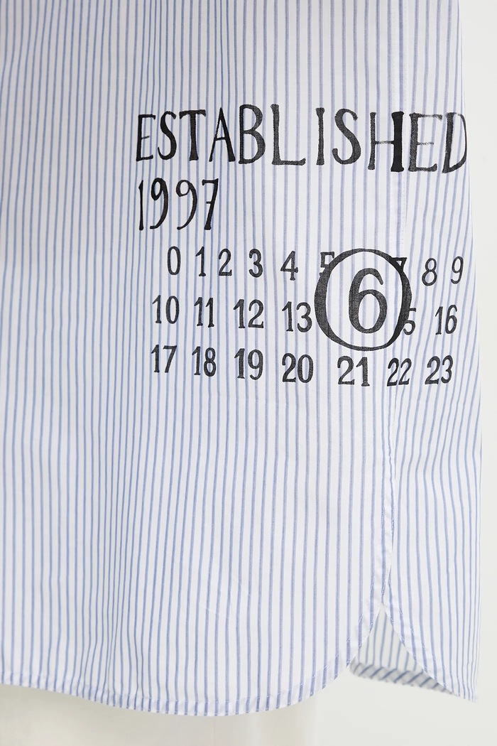 Памучна риза MM6 Maison Margiela SH0DT0014.M35251 бял