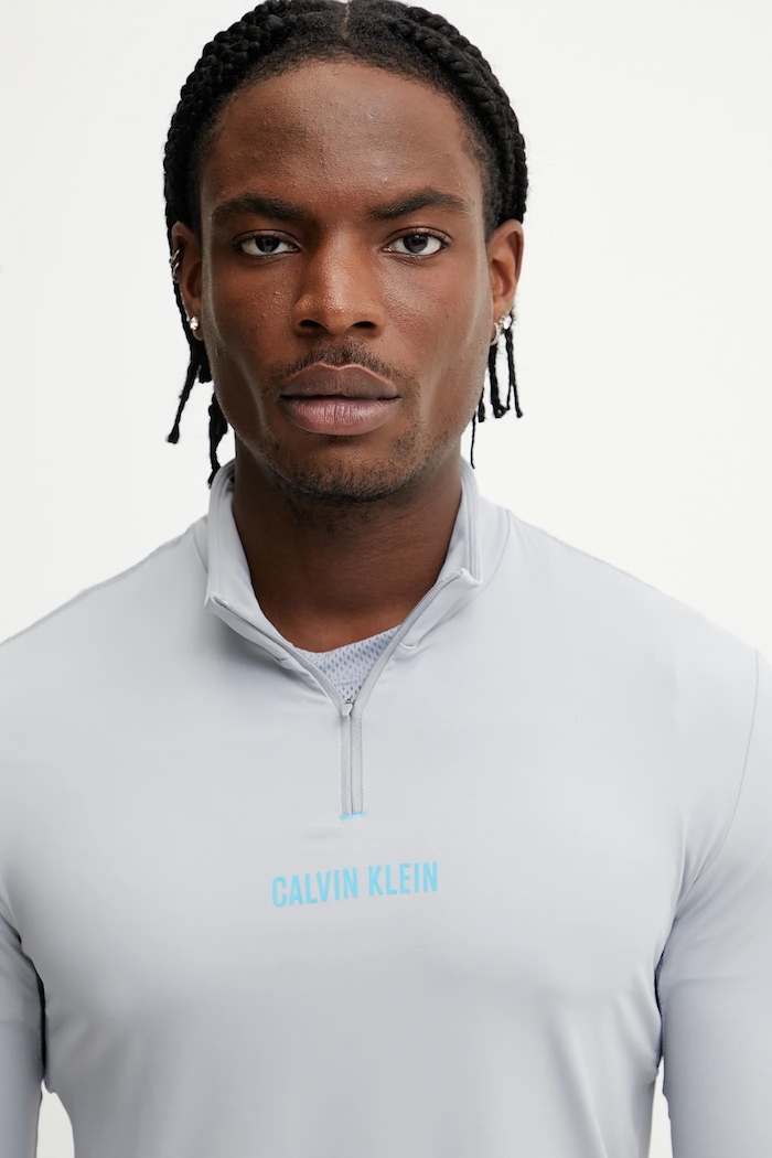 Calvin Klein Performance mânecă lungă de antrenament gri LVGMF4K210
