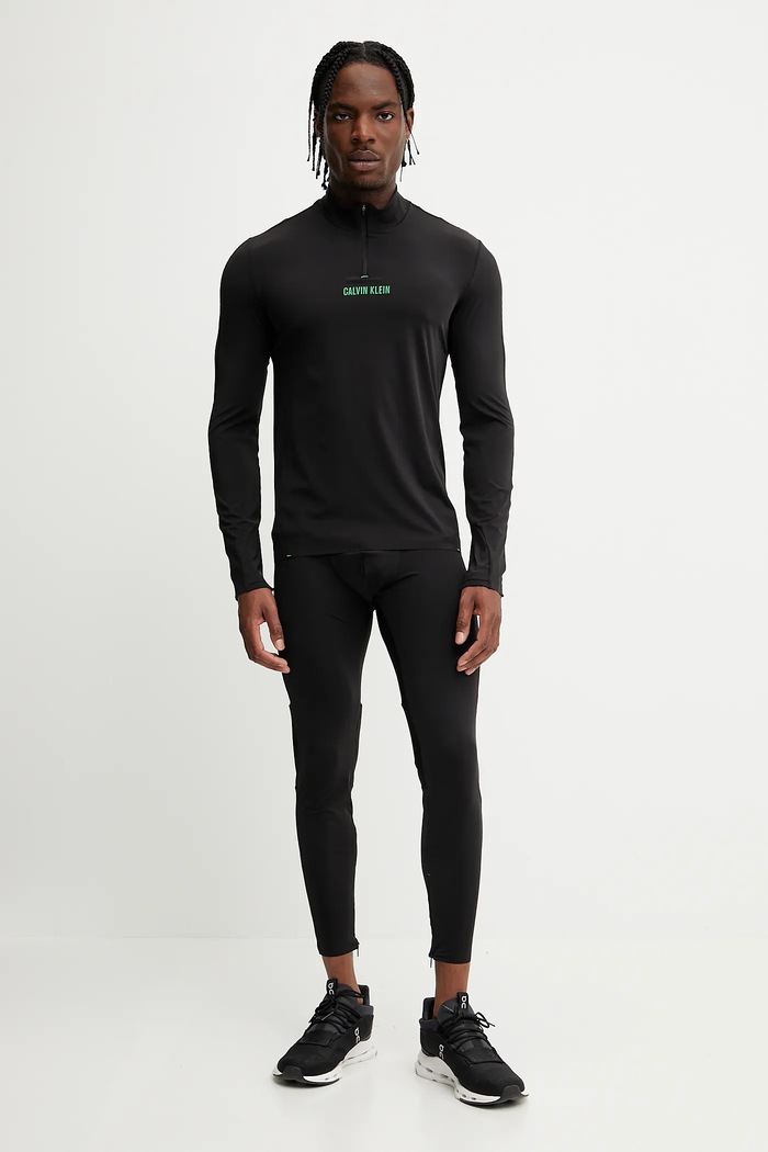 Tréningové tričko s dlhým rukávom Calvin Klein Performance LVGMF4K210 čierna AW25