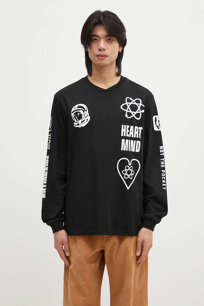 Odjeća Pamučna majica dugih rukava Billionaire Boys Club Multi Print Longsleeve B24456 crna