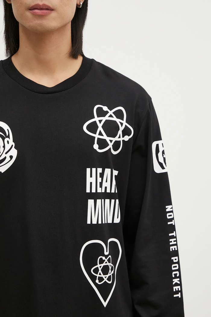 Pamučna majica dugih rukava Billionaire Boys Club Multi Print Longsleeve B24456 crna
