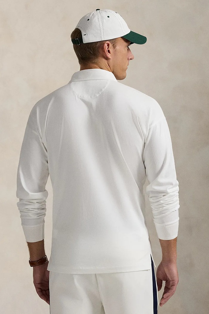 Polo Ralph Lauren longsleeve bawełniany Wimbledon Collection 710970487 biały SS25