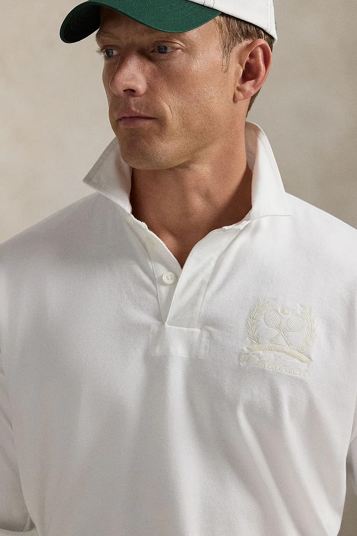 Polo Ralph Lauren longsleeve bawełniany Wimbledon Collection biały 710970487