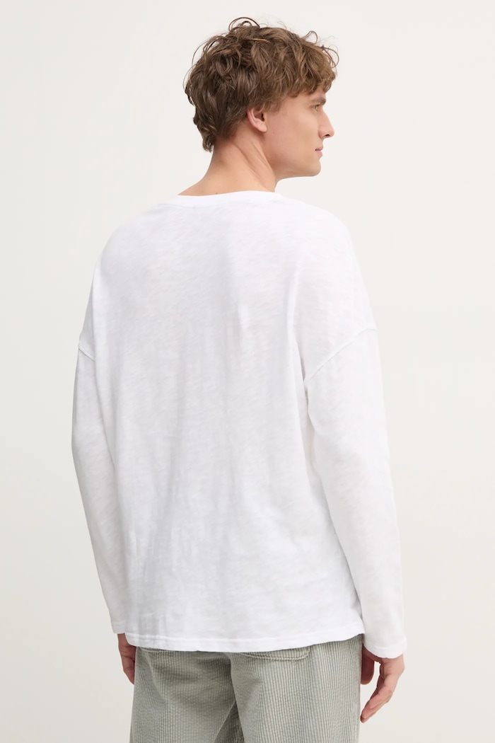 Îmbrăcăminte American Vintage longsleeve din bumbac MSON02FGE25 alb