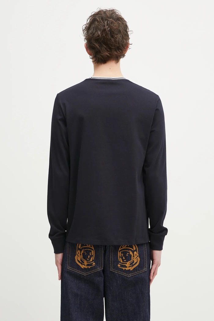 Abbigliamento Fred Perry top a maniche lunghe in cotone M9602.795 blu navy