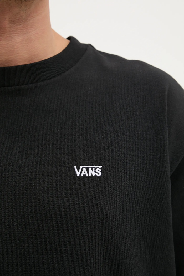 Bavlněné tričko s dlouhým rukávem Vans VN000P1SBLK1 černá
