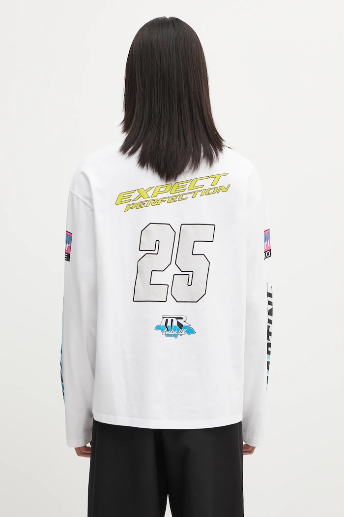 Îmbrăcăminte Martine Rose longsleeve din bumbac Funnel Neck 658JS03000N alb