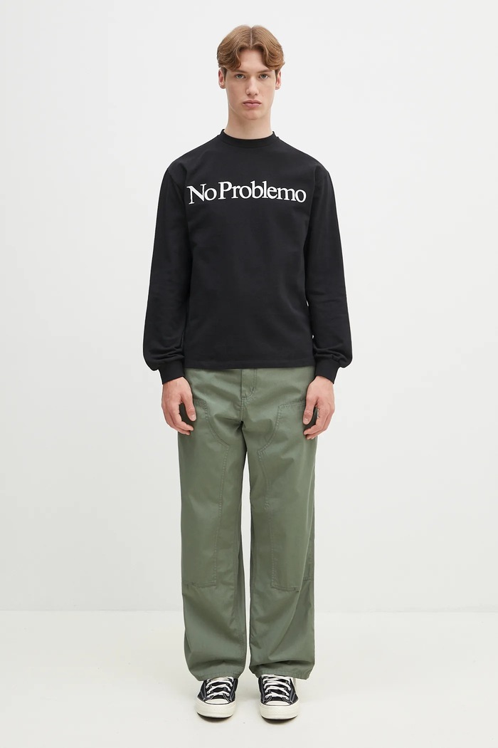 No Problemo pamut hosszúujjú No Problemo LS Tee NP6002203 fekete