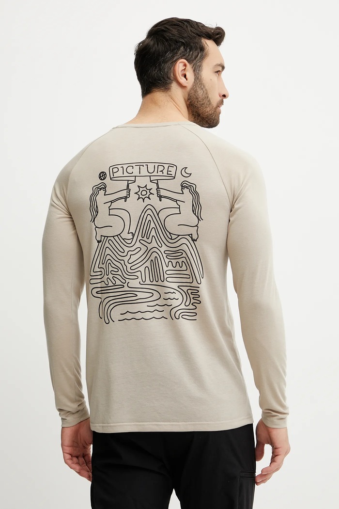 Picture longsleeve Maribo regular beżowy MTS1256.