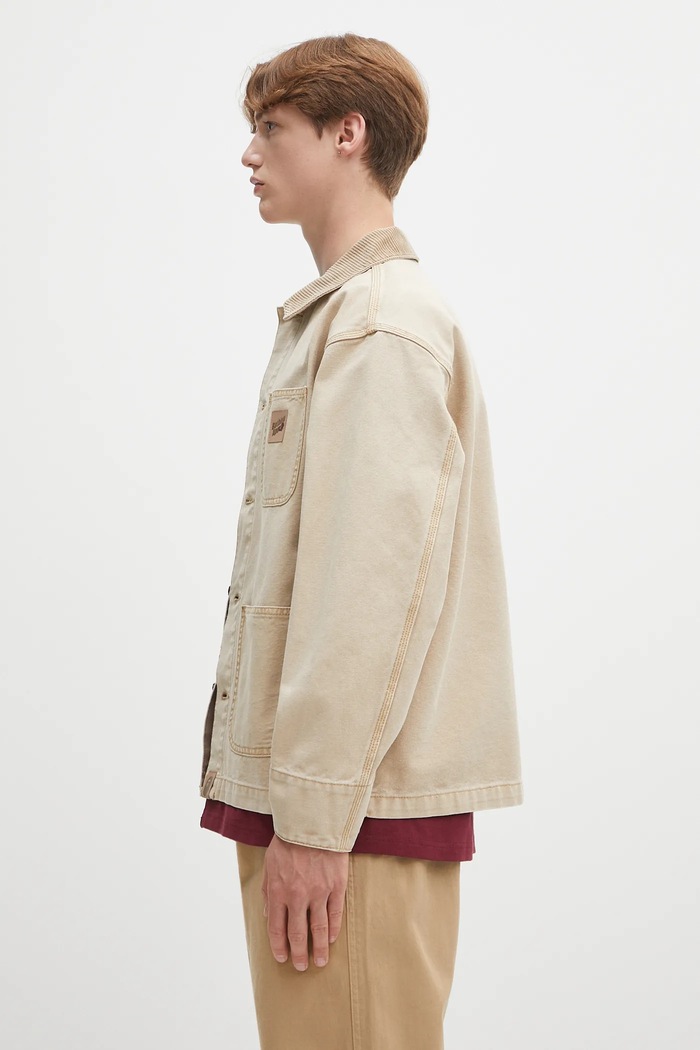 Bavlněná bunda A Bathing Ape 1L30140308 béžová SS25