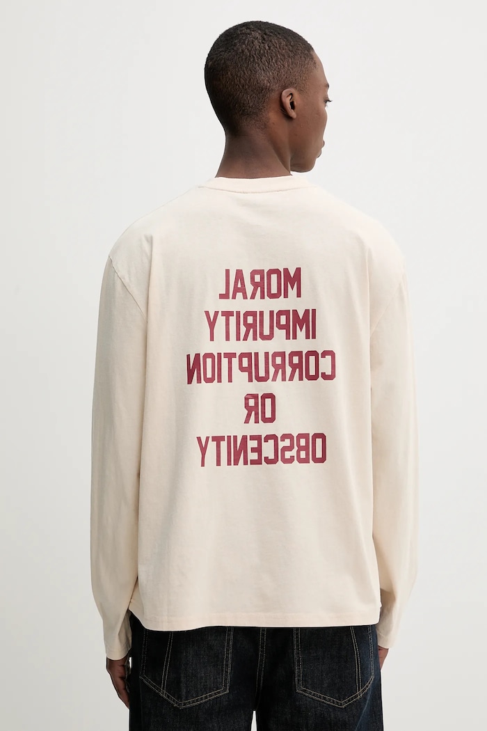 Îmbrăcăminte The Ragged Priest longsleeve din bumbac RPSS252061JS bej