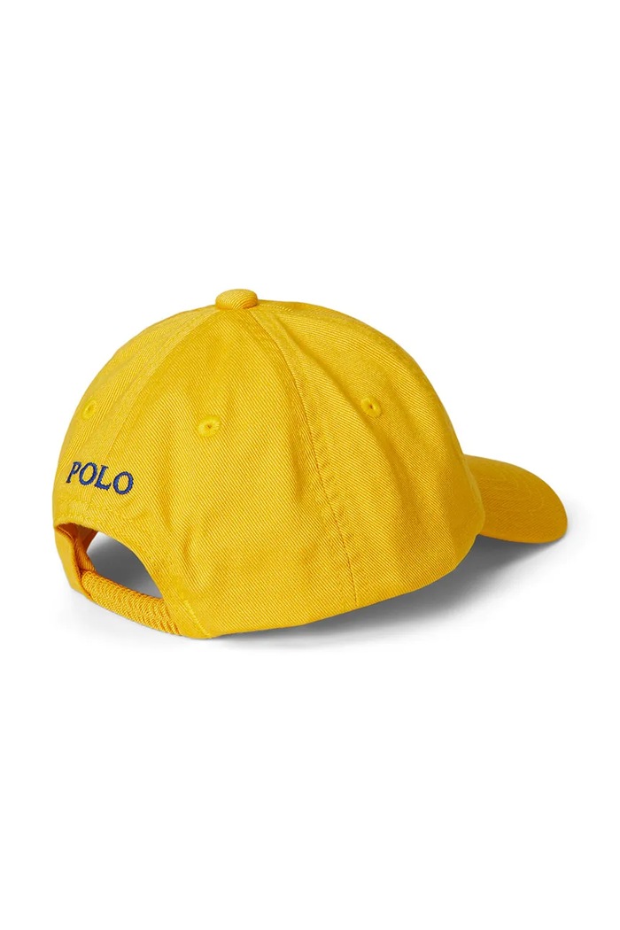 Παιδικό βαμβακερό καπέλο μπέιζμπολ Polo Ralph Lauren 320785653060 κίτρινο SS25