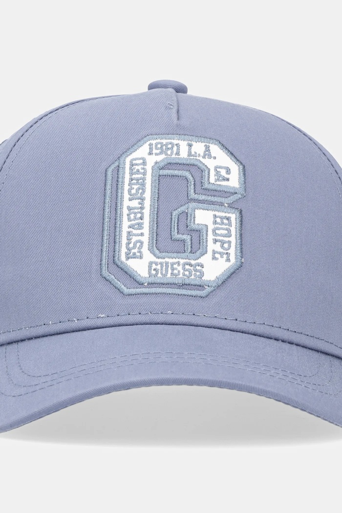 Dětská bavlněná kšiltovka Guess L5RZ06.WO08O.PPYA modrá SS25