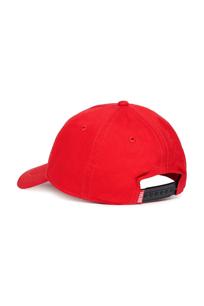 Diesel șapcă din bumbac pentru copii FENSID HAT J02127 rosu SS25