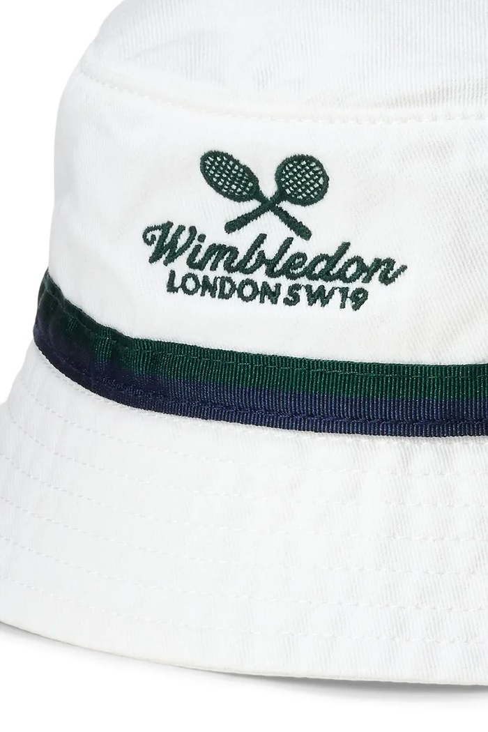 Chłopiec Polo Ralph Lauren kapelusz bawełniany dziecięcy Wimbledon Collection 320970406001 biały