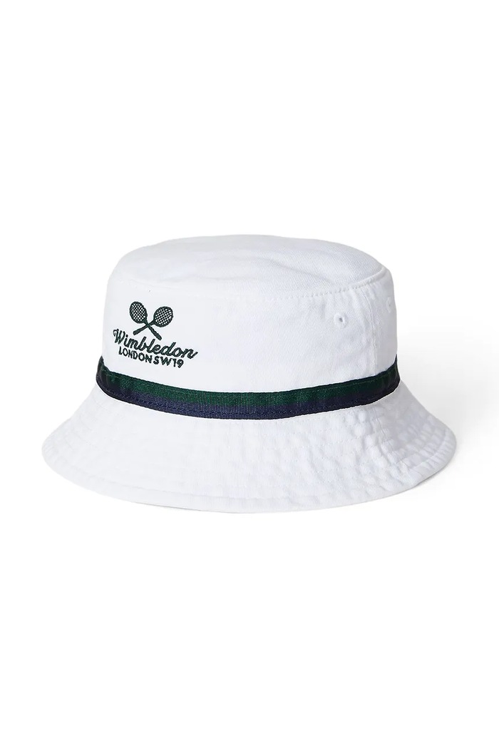 Polo Ralph Lauren kapelusz bawełniany dziecięcy Wimbledon Collection bawełna biały 323970406001