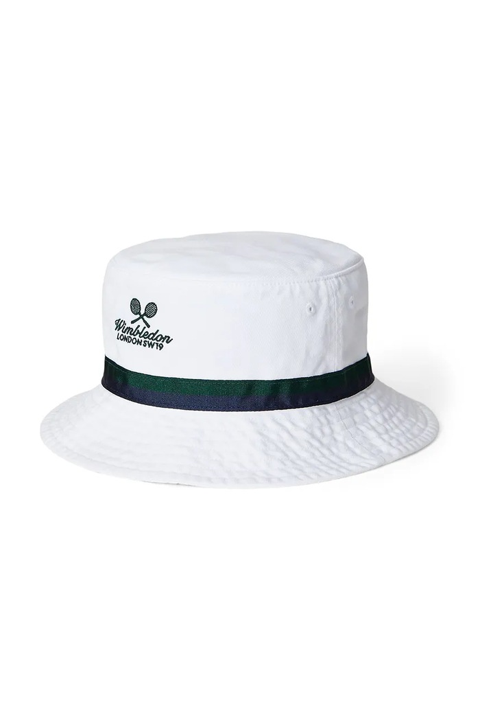 Polo Ralph Lauren kapelusz bawełniany dziecięcy Wimbledon Collection bawełna biały 322970406001