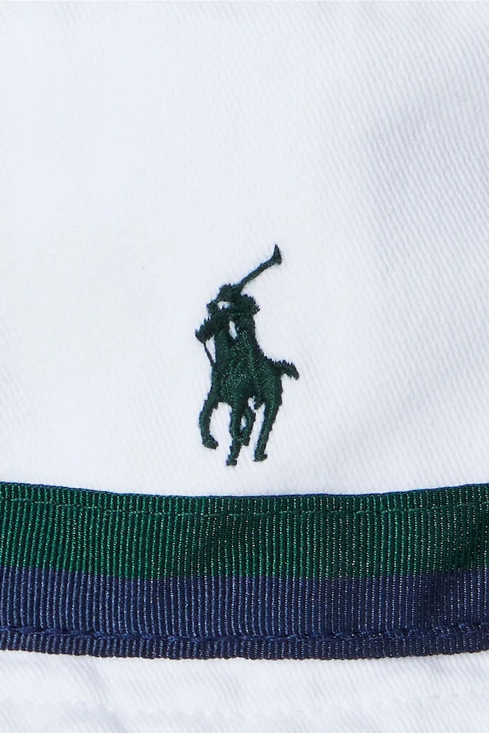 Chłopiec Polo Ralph Lauren kapelusz bawełniany dziecięcy Wimbledon Collection 322970406001 biały