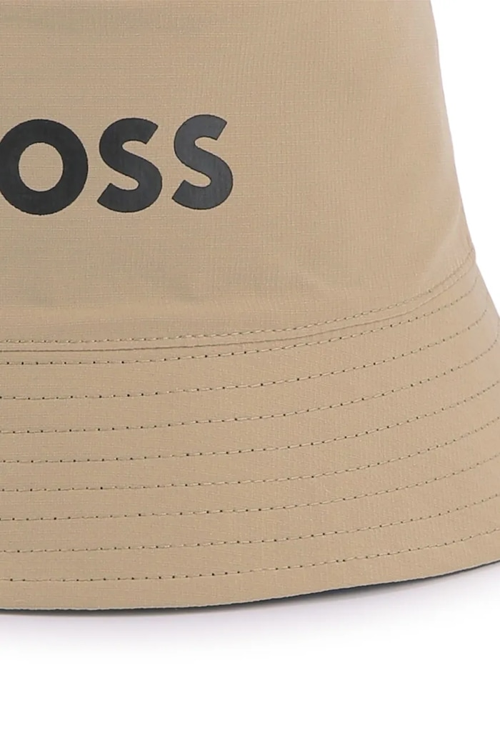 BOSS kapelusz dwustronny dziecięcy J52267 beżowy