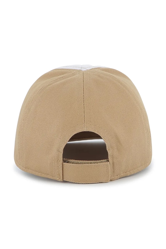 BOSS czapka z daszkiem bawełniana dziecięca J51676 beżowy