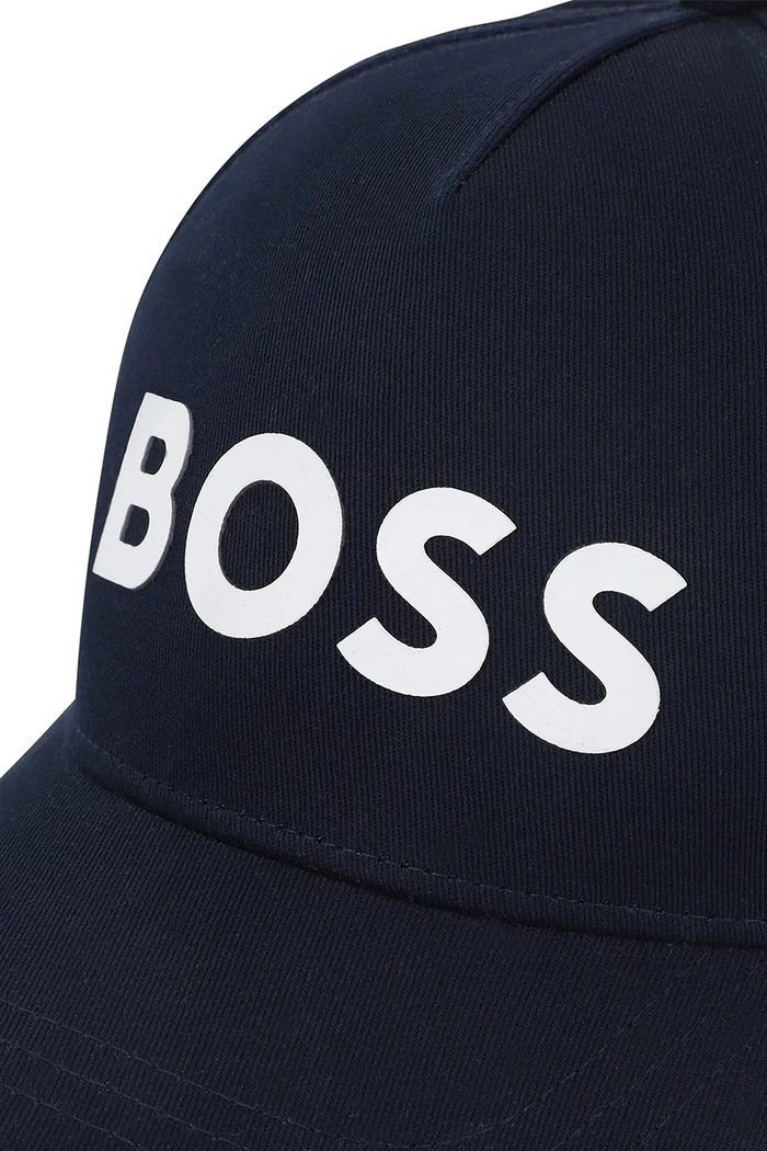 Czapka z daszkiem bawełniana dziecięca BOSS J51681 granatowy