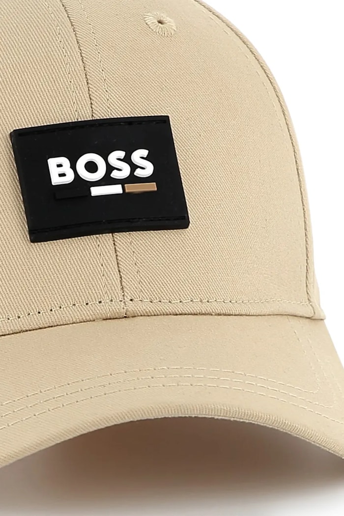 Παιδικό βαμβακερό καπέλο μπέιζμπολ BOSS μπεζ J51684